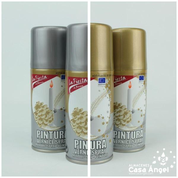 SPRAY DECORACIÓN ARTIFICIAL ORO Y PLATA 125ml