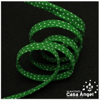 CINTA VIVO DE LUNARES PISTACHO TURQUESA Y VERDE 10mm