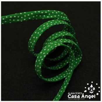 CINTA VIVO DE LUNARES PISTACHO TURQUESA Y VERDE 10mm
