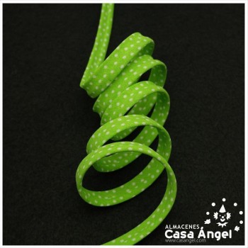 CINTA VIVO DE LUNARES PISTACHO TURQUESA Y VERDE 10mm