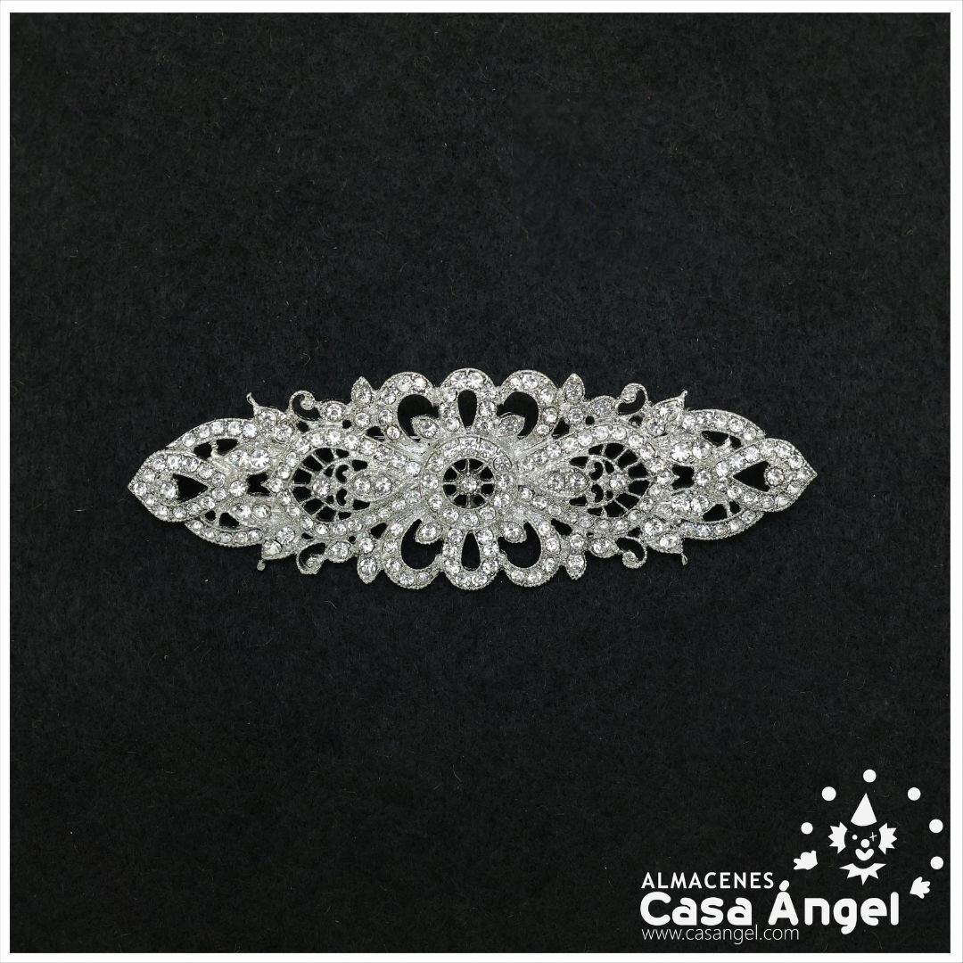 BROCHE MANTILLA COLOR PLATA 12cm