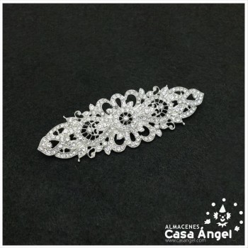 BROCHE MANTILLA COLOR PLATA 12cm