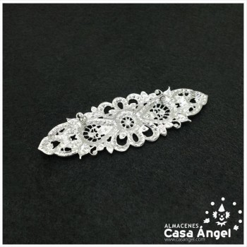 BROCHE MANTILLA COLOR PLATA 12cm