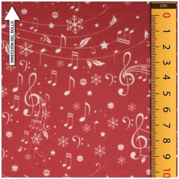 ALGODÓN PERCAL HIDROFUGADO Y SANFORIZADO 150cm CHRISTMASK RED