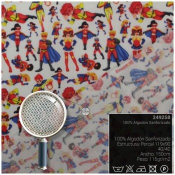 ALGODÓN PERCAL HIDROFUGADO Y SANFORIZADO 150cm SÚPER