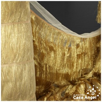 FLECOS ORO METALIZADOS SOBRE TUL 130cm
