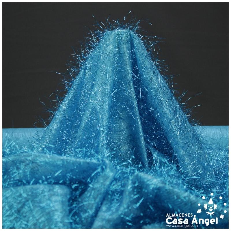 TELA DE PELO TURQUESA DE RAFIA SERIE URAGUIRI 150cm