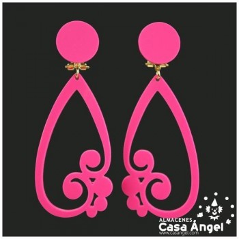 PENDIENTES DE ACETATO RIBETEADO PARA ADULTA 95mm