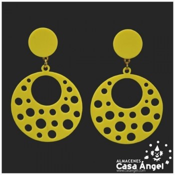 PENDIENTE ACETATO CIRCULAR CALADO ADULTO