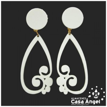 PENDIENTES DE ACETATO RIBETEADO INFANTIL 65mm