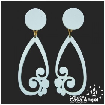 PENDIENTES DE ACETATO RIBETEADO INFANTIL 65mm