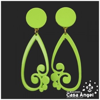 PENDIENTES DE ACETATO RIBETEADO INFANTIL 65mm