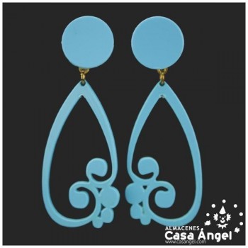 PENDIENTES DE ACETATO RIBETEADO INFANTIL 65mm