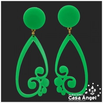 PENDIENTES DE ACETATO RIBETEADO INFANTIL 65mm