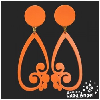 PENDIENTES DE ACETATO RIBETEADO INFANTIL 65mm