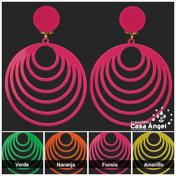 PENDIENTES ACETATO MÚLTIPLES AROS ADULTO