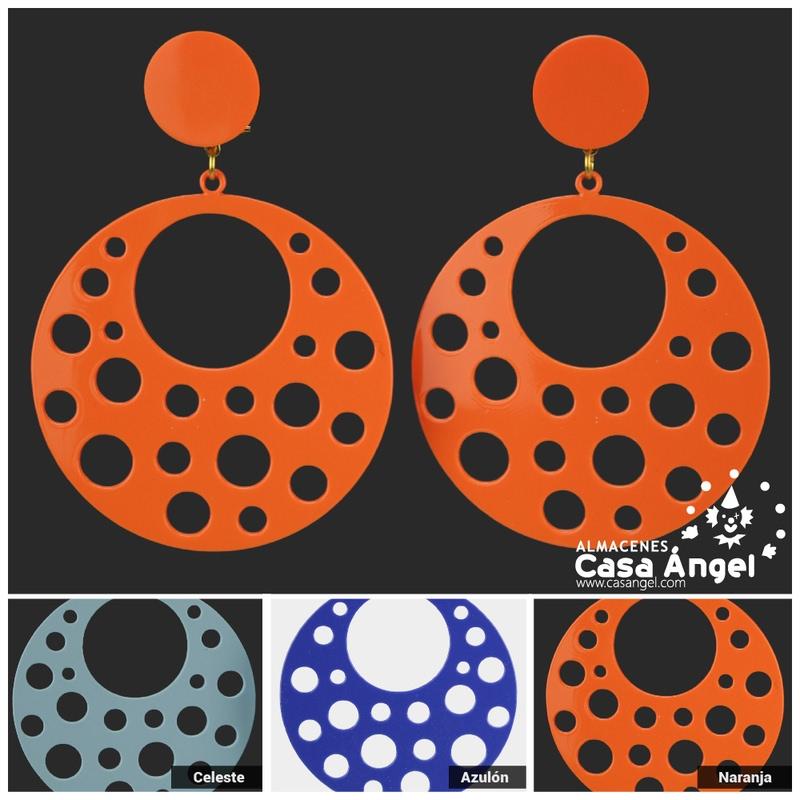 PENDIENTES DE ARO DE ACETATO 6,5cm