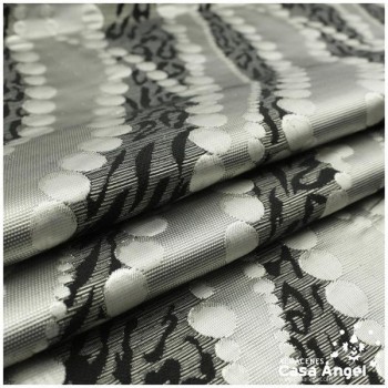 BROCADO ONDAS DE PLATA REVERSIBLE 140cm