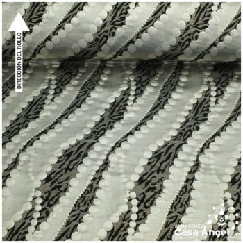 BROCADO ONDAS DE PLATA REVERSIBLE 140cm