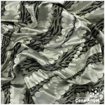 BROCADO ONDAS DE PLATA REVERSIBLE 140cm