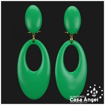 PENDIENTES DE COLORES LISOS PARA FLAMENCA ADULTO 77X28mm