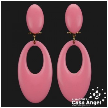 PENDIENTES DE COLORES LISOS PARA FLAMENCA ADULTO 77X28mm