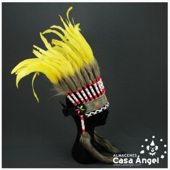 PENACHO GRAN JEFE INDIO COLOR AMARILLO