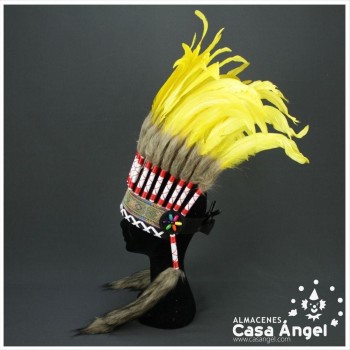 PENACHO GRAN JEFE INDIO COLOR AMARILLO