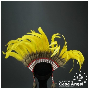 PENACHO GRAN JEFE INDIO COLOR AMARILLO