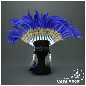 PENACHO GRAN JEFE INDIO COLOR AZUL ROYAL