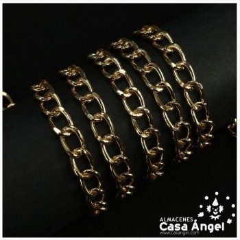 CADENA ALUMINIO ESLABÓN COLORES ORO Y PLATA VARIOS TAMAÑOS