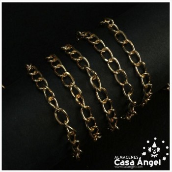 CADENA ALUMINIO ESLABÓN COLORES ORO Y PLATA VARIOS TAMAÑOS