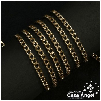 CADENA ALUMINIO ESLABÓN COLORES ORO Y PLATA VARIOS TAMAÑOS
