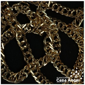 CADENA DE ALUMINIO COLORES ORO Y PLATA 13mm