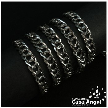 CADENA DE ALUMINIO COLORES ORO Y PLATA 13mm