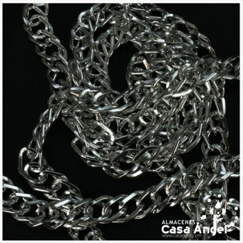 CADENA DE ALUMINIO COLORES ORO Y PLATA 13mm
