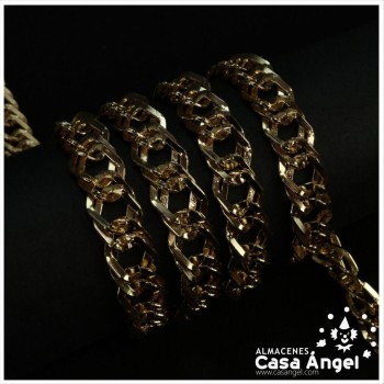 CADENA DE ALUMINIO COLORES ORO Y PLATA 20mm