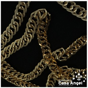 CADENA DE ALUMINIO COLORES ORO Y PLATA 20mm