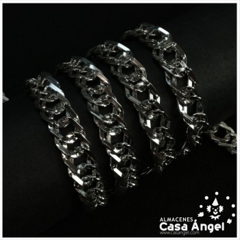 CADENA DE ALUMINIO COLORES ORO Y PLATA 20mm