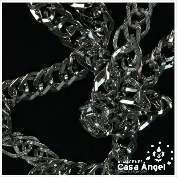 CADENA DE ALUMINIO COLORES ORO Y PLATA 20mm