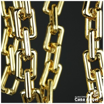CADENA DE ESLABONES RECTANGULARES PVC METALIZADO 20mm
