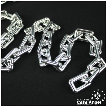 CADENA DE ESLABONES RECTANGULARES PVC METALIZADO 20mm