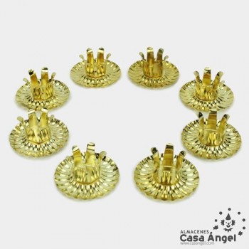 PORTAVELAS METÁLICOS SET DE 8 UNIDADES