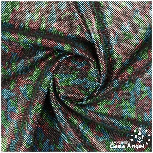 LYCRA MULTICOLOR CON ESTAMPADO DE MICROPUNTO 150cm