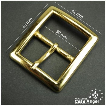 HEBILLA METÁLICA RECTÁNGULO DORADA 48x42mm