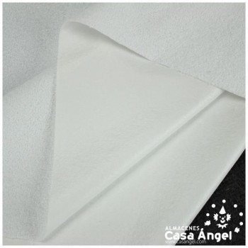 FELPA DE RIZO BLANCO CON FORRO PVC IMPERMEABLE 203cm