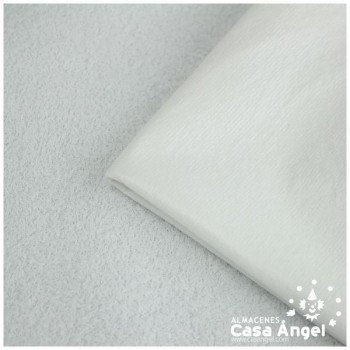 FELPA DE RIZO BLANCO CON FORRO PVC IMPERMEABLE 203cm