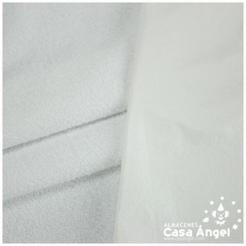 FELPA DE RIZO BLANCO CON FORRO PVC IMPERMEABLE 203cm