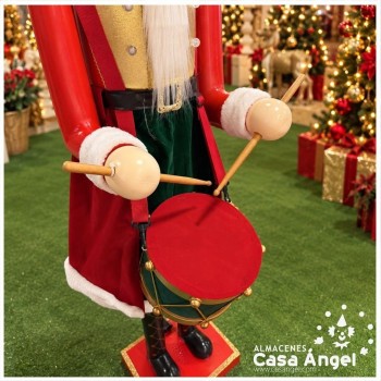 SOLDADO CASCANUECES CON TAMBOR DE NAVIDAD 180 cm
