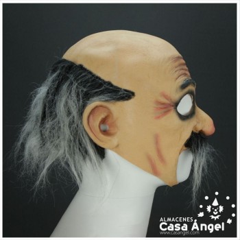 CARETA DE LÁTEX DE VIEJO CON BIGOTES